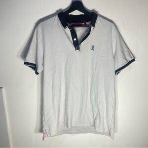 Psycho Bunny White Polo with Black Trim